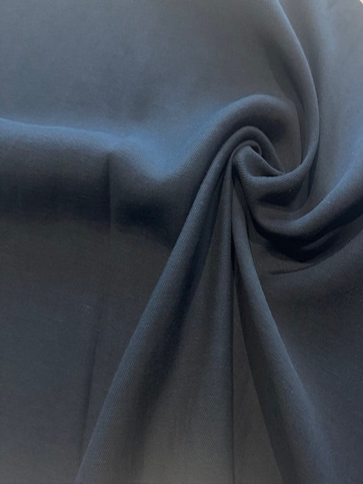 Dark Grey Blue Matt Cotton/Viscose Twill Lining