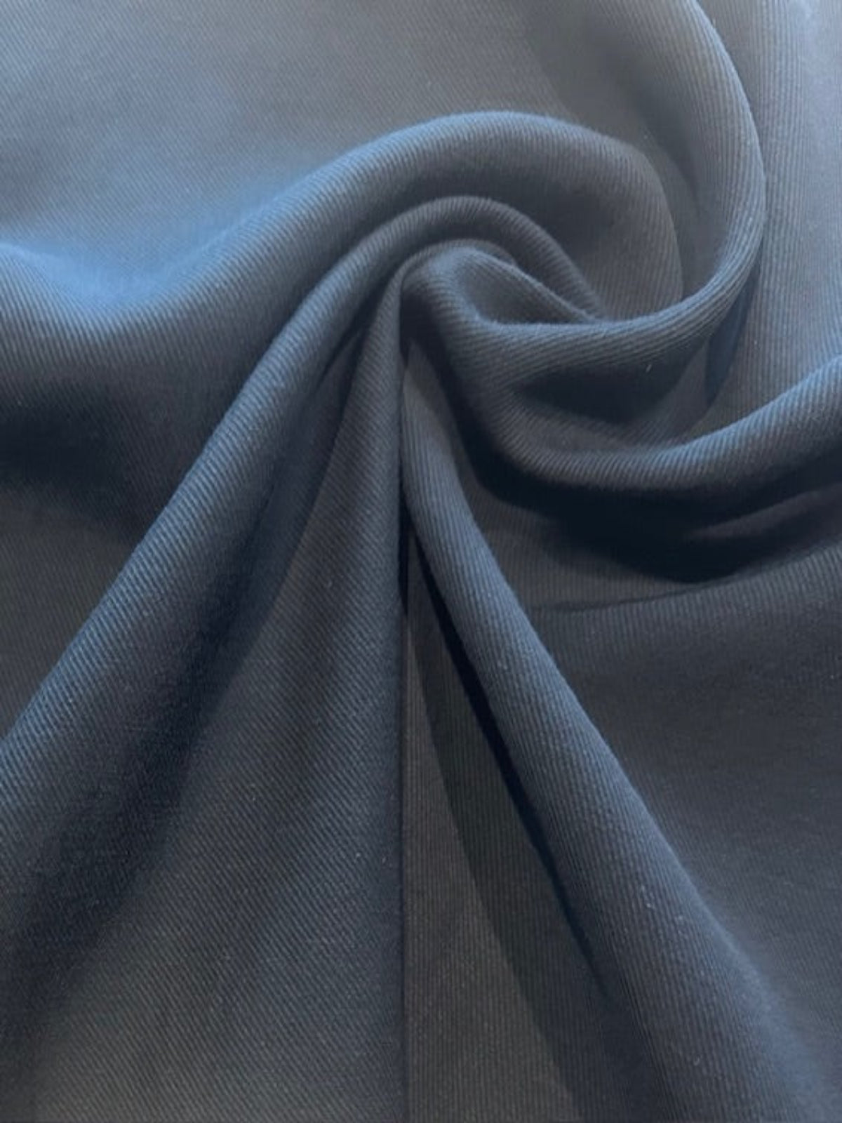 Dark Grey Blue Matt Cotton/Viscose Twill Lining