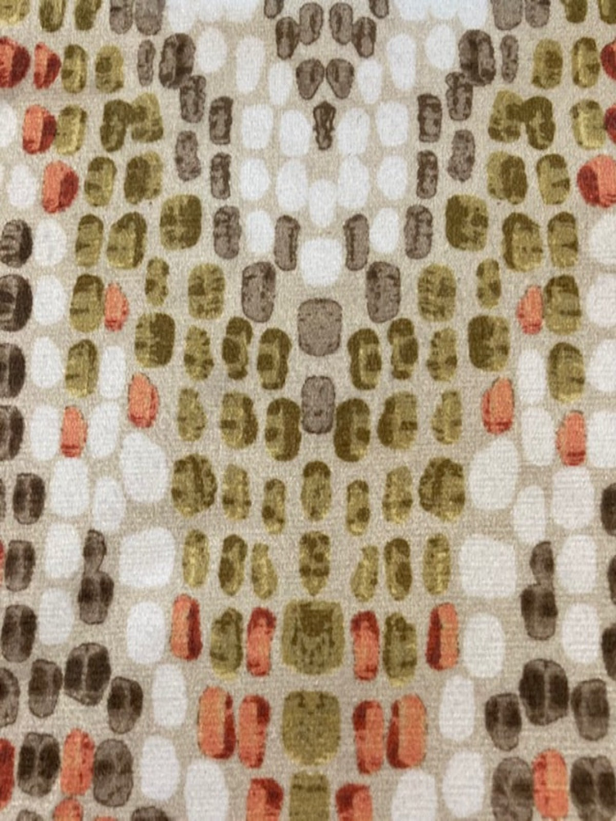 Lime & Orange Mosaic Diamond Design on Brushed Feel "Clarke & Clarke Mosaic"