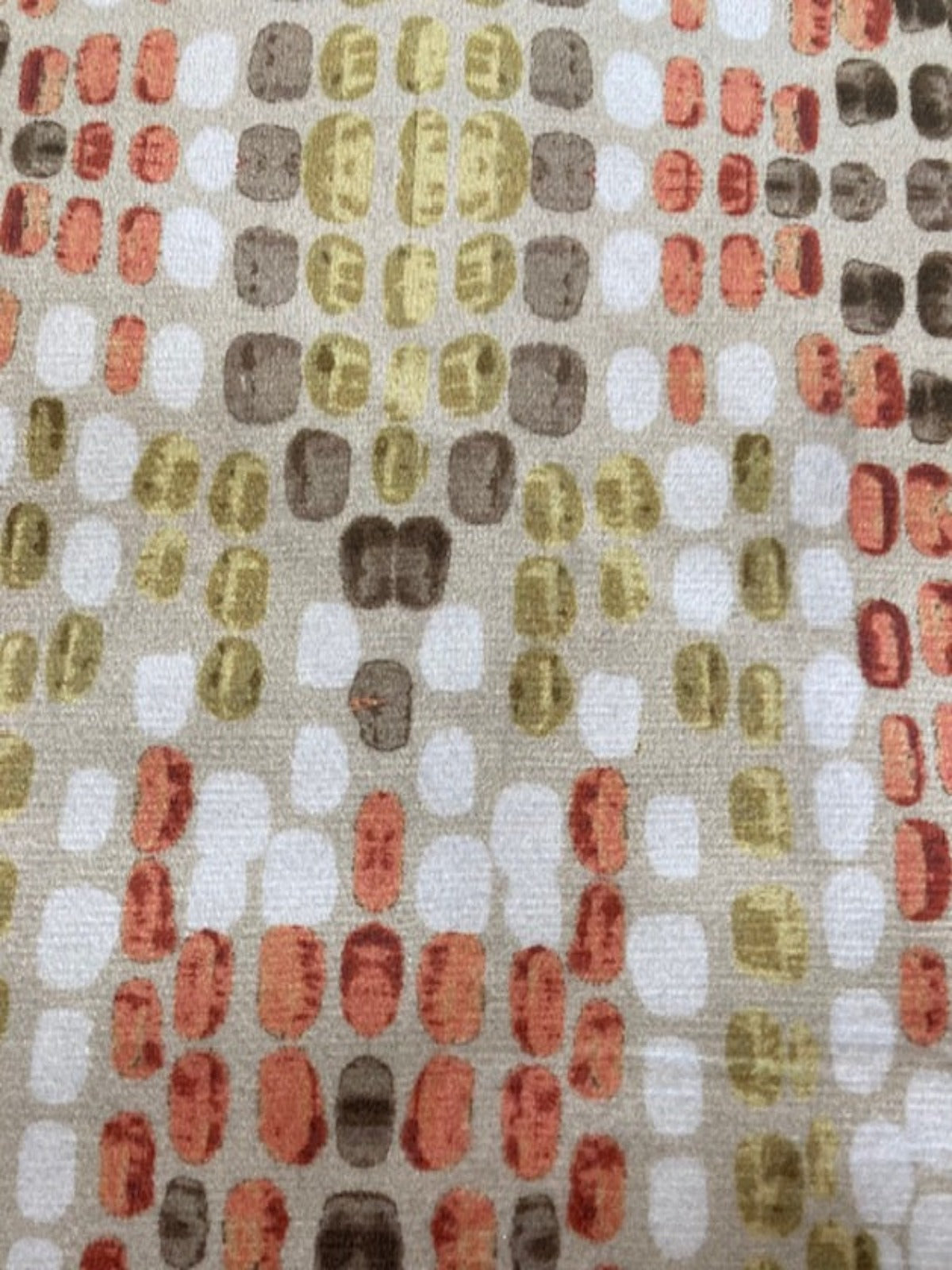 Lime & Orange Mosaic Diamond Design on Brushed Feel "Clarke & Clarke Mosaic"