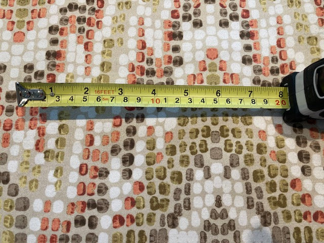 Lime & Orange Mosaic Diamond Design on Brushed Feel "Clarke & Clarke Mosaic"