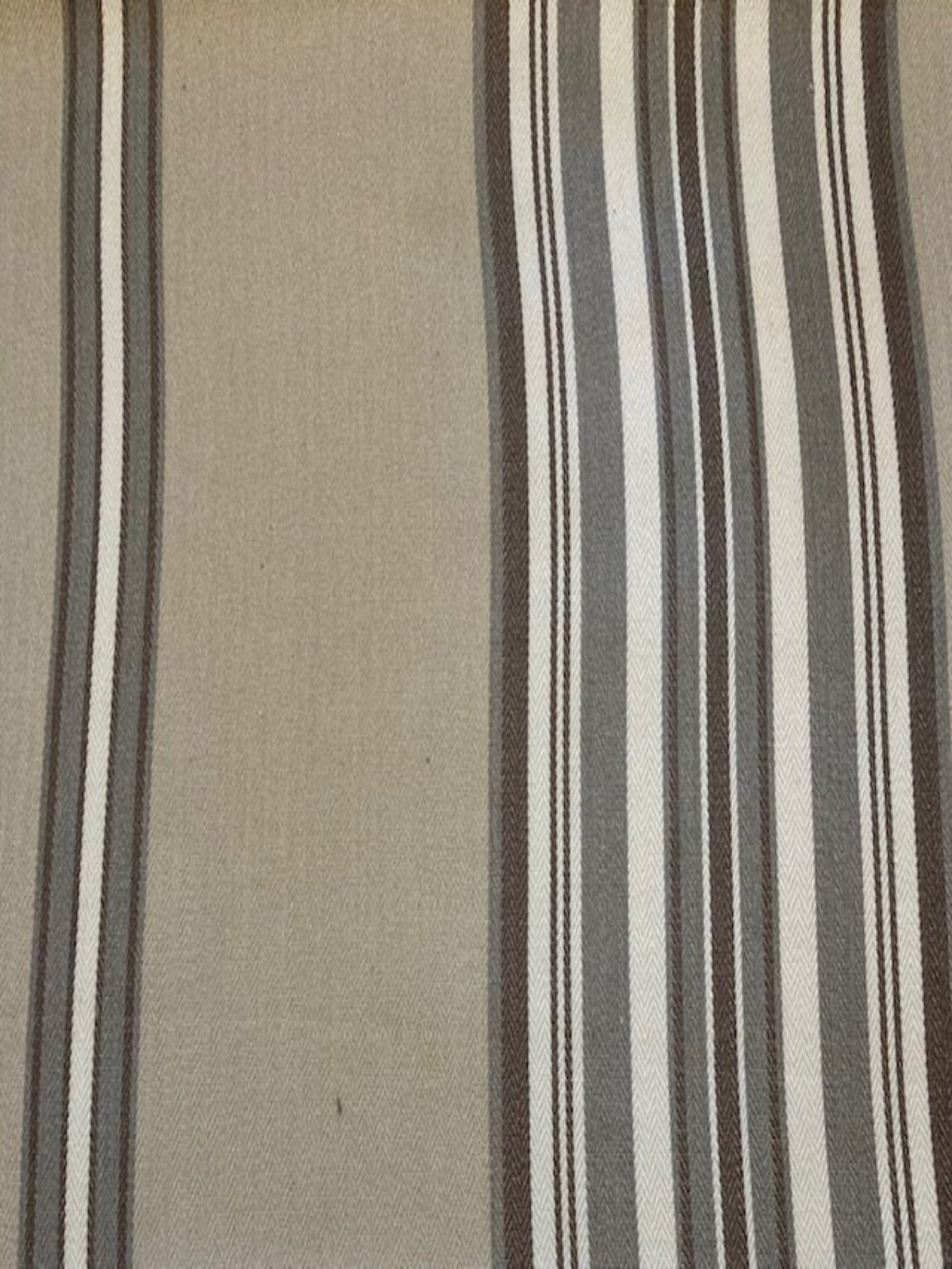 Linen/Dove Colour Herringbone Stripe. Stripe Run along the Fabric. "Sanderson - Saxon"