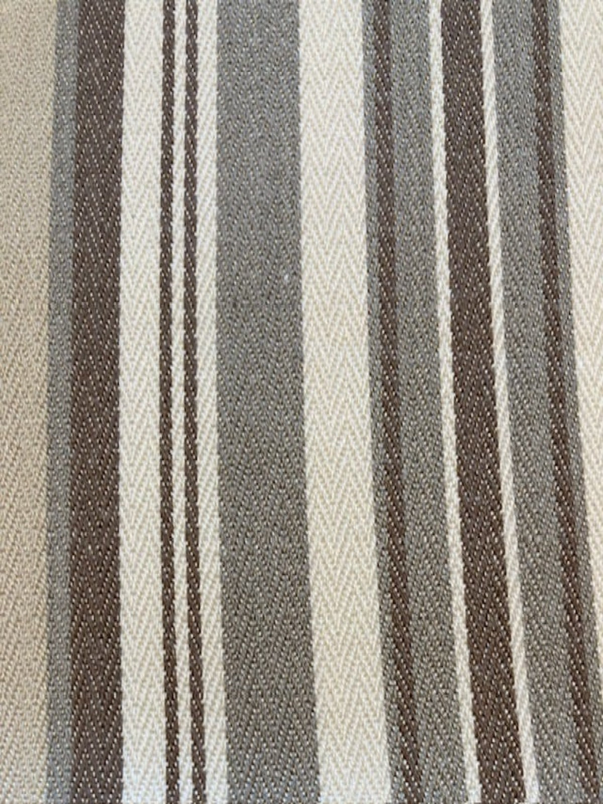Linen/Dove Colour Herringbone Stripe. Stripe Run along the Fabric. "Sanderson - Saxon"
