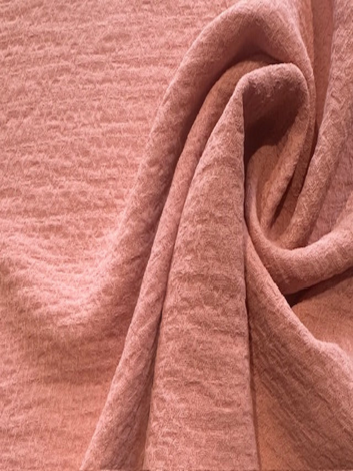 Dark Salmon Textured Crepe Knit