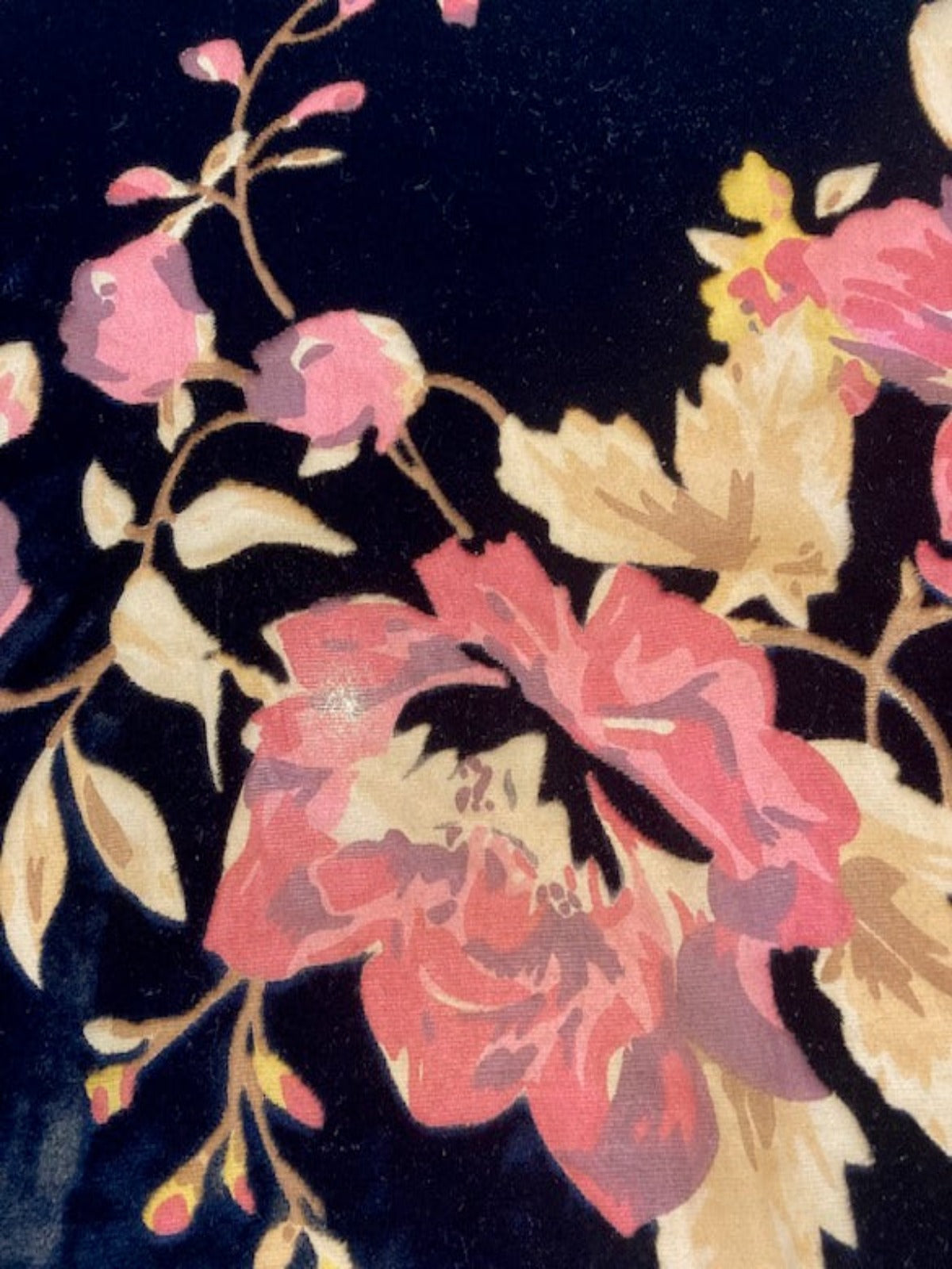 Dusty Pink Burnout on Black Velvet