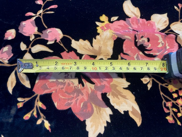 Dusty Pink Burnout on Black Velvet