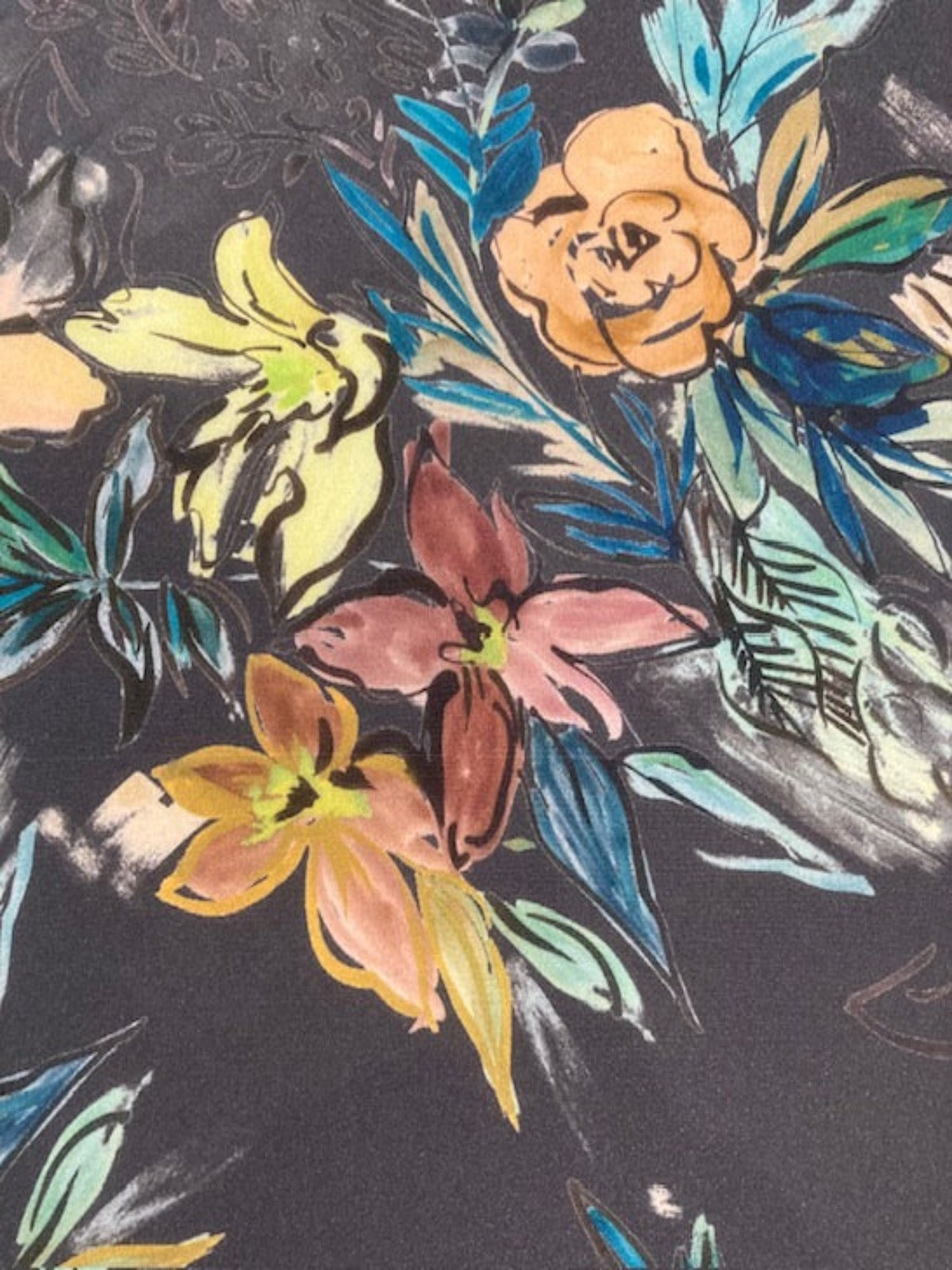 Flower Bunches on Bottle Green