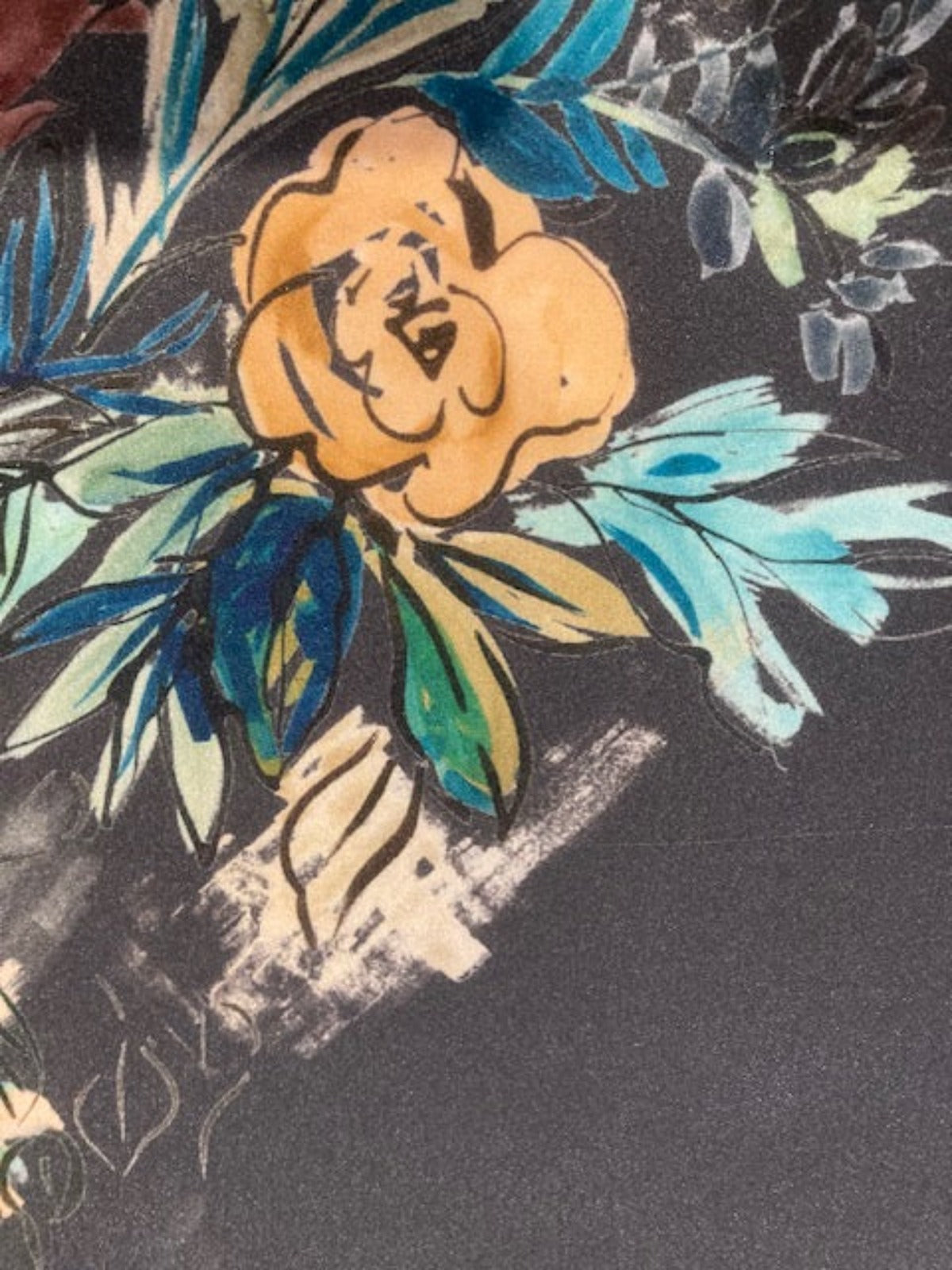 Flower Bunches on Bottle Green