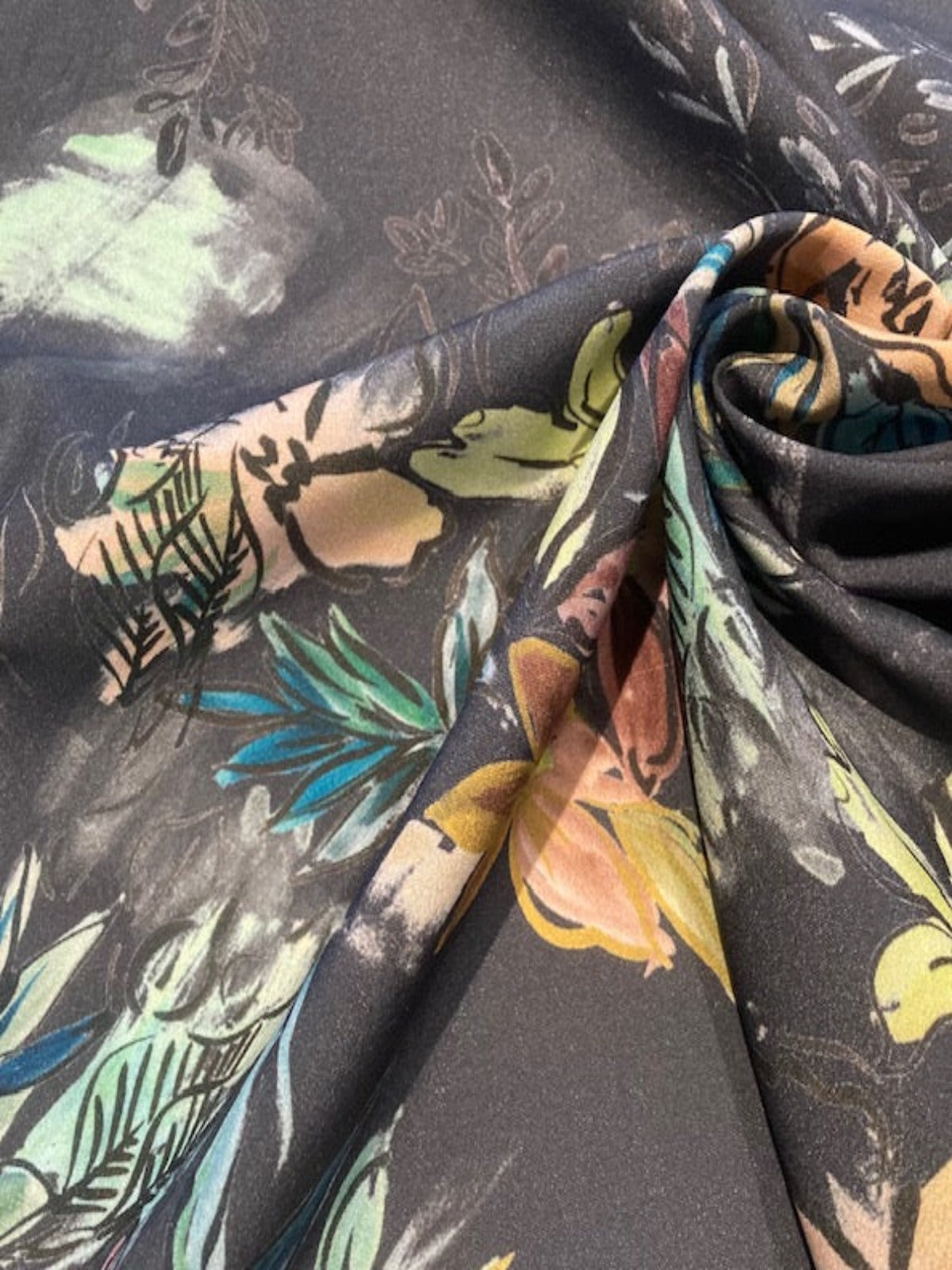 Flower Bunches on Bottle Green