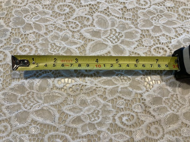 Ivory Stretch Guipure Lace