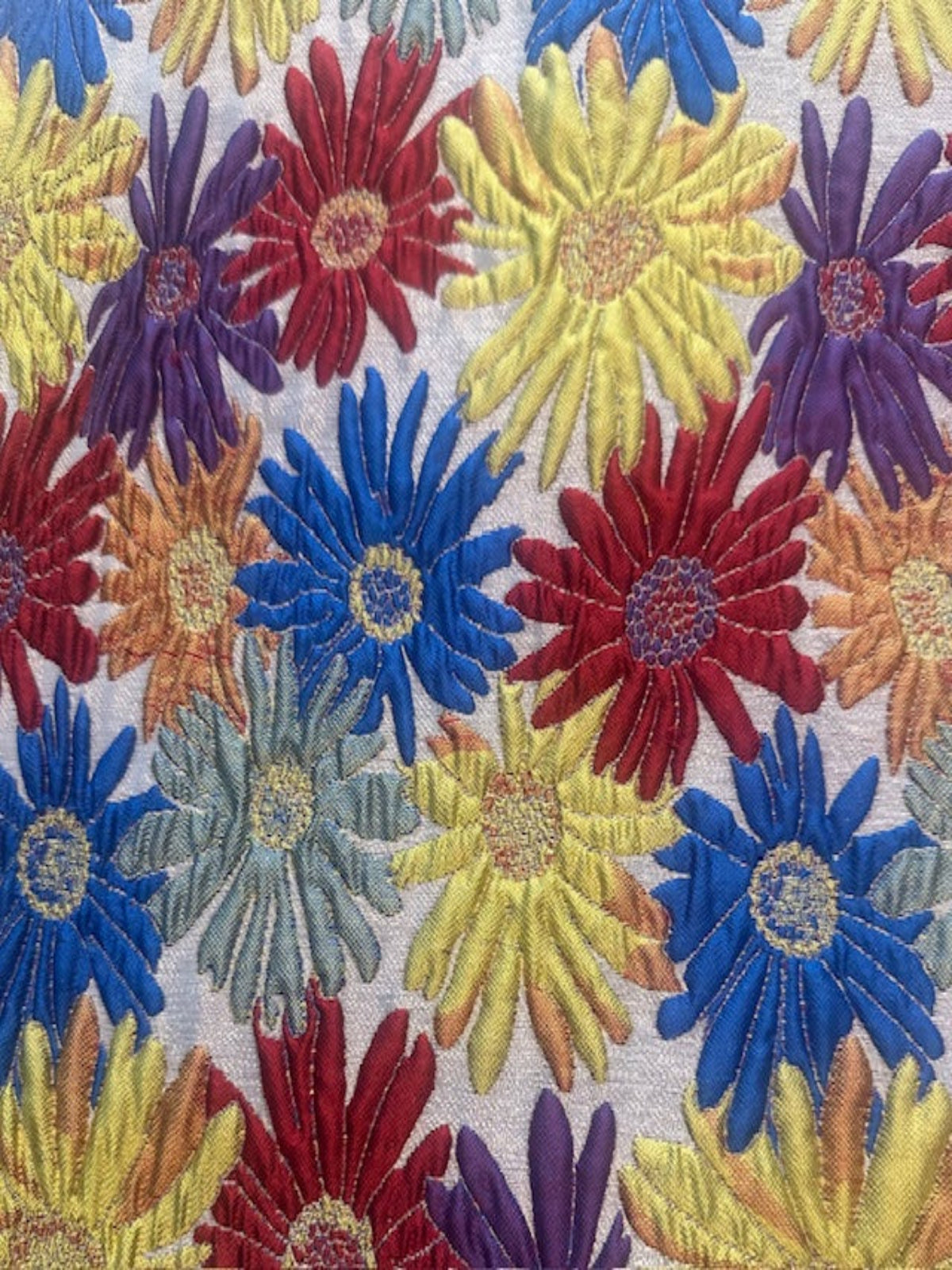 Multi Coloured Raised Floral Jacquard