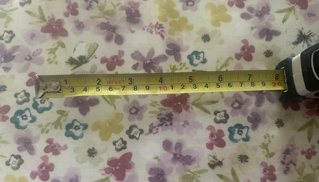 Lavender & Lime Floral on PVC Coated Cotton