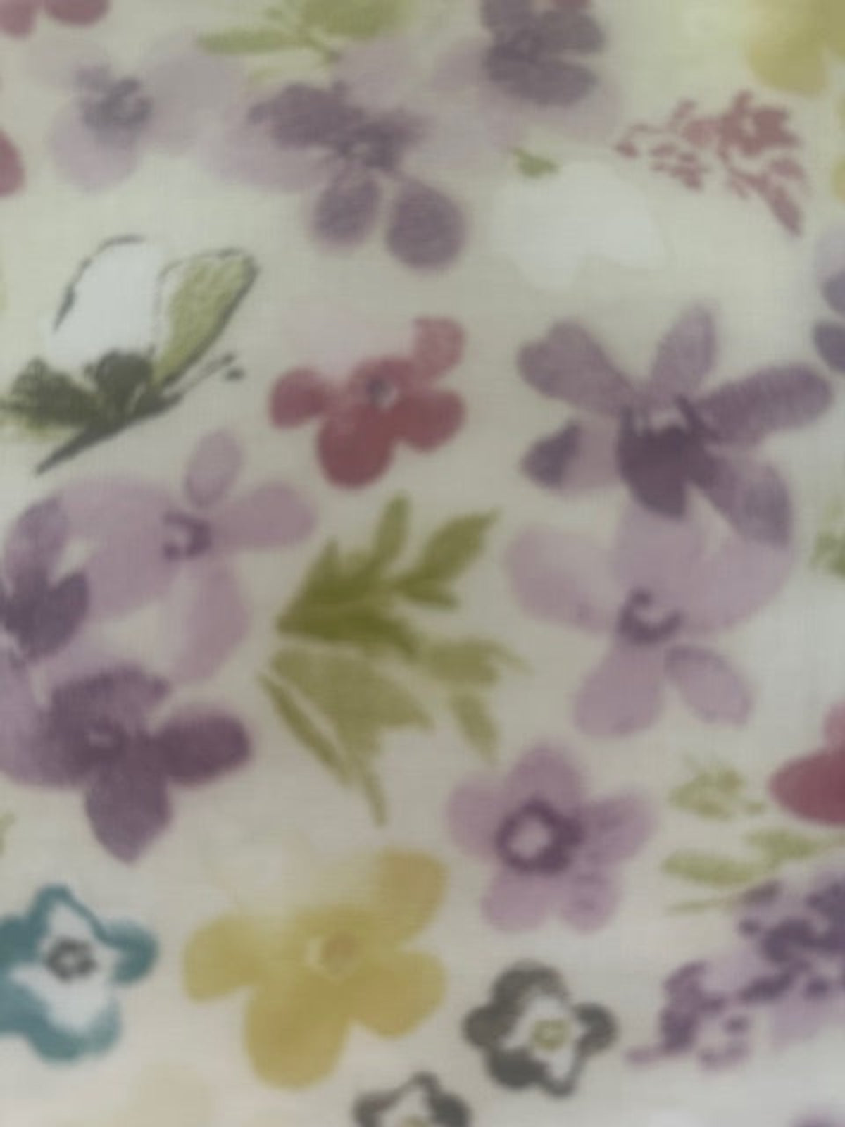 Lavender & Lime Floral on PVC Coated Cotton
