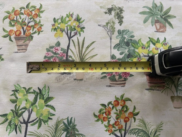 Yellow/Orange Flower Pot and Plant Cotton Furnishing