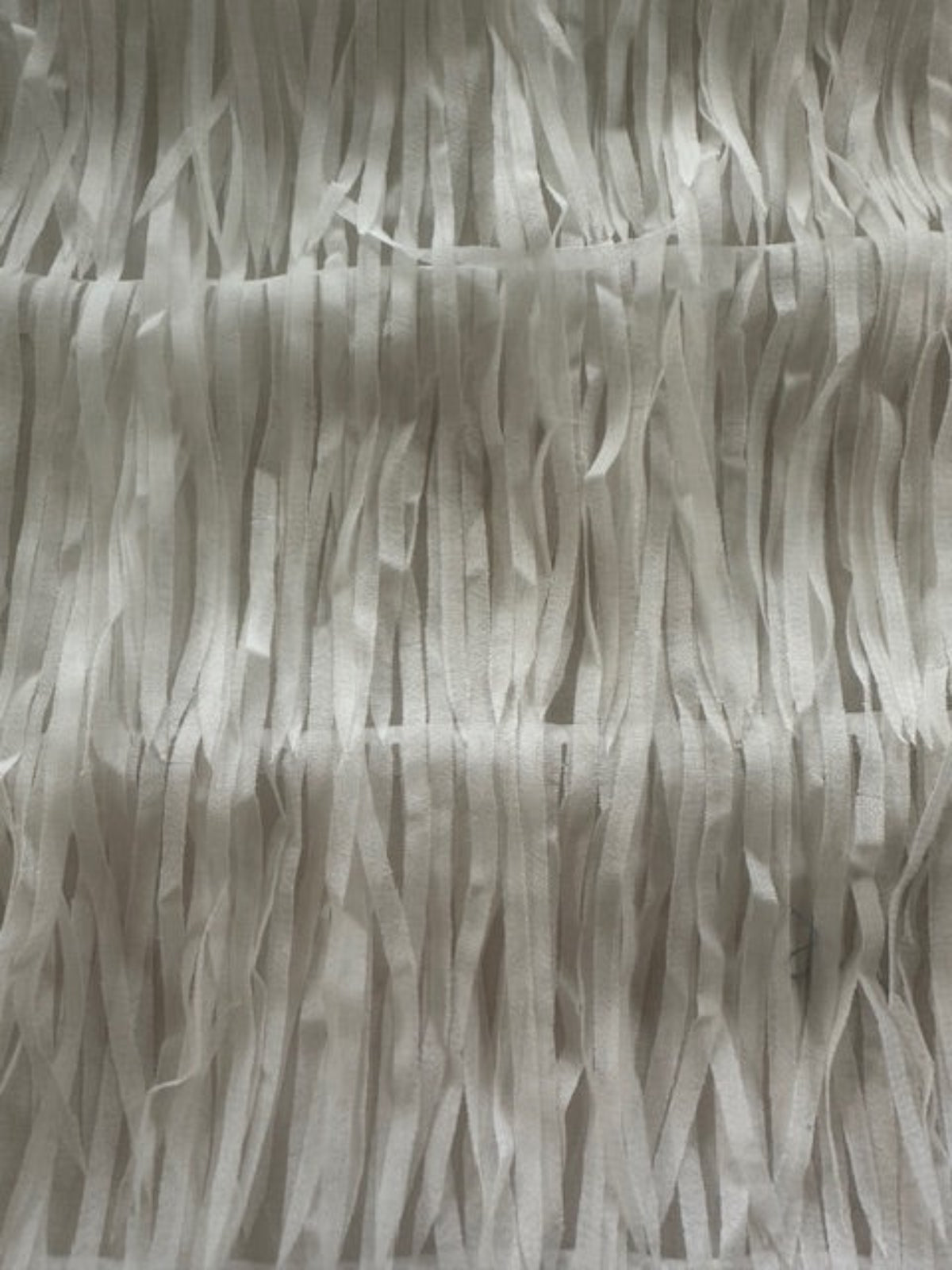 Ivory Layered Tassel On Chiffon