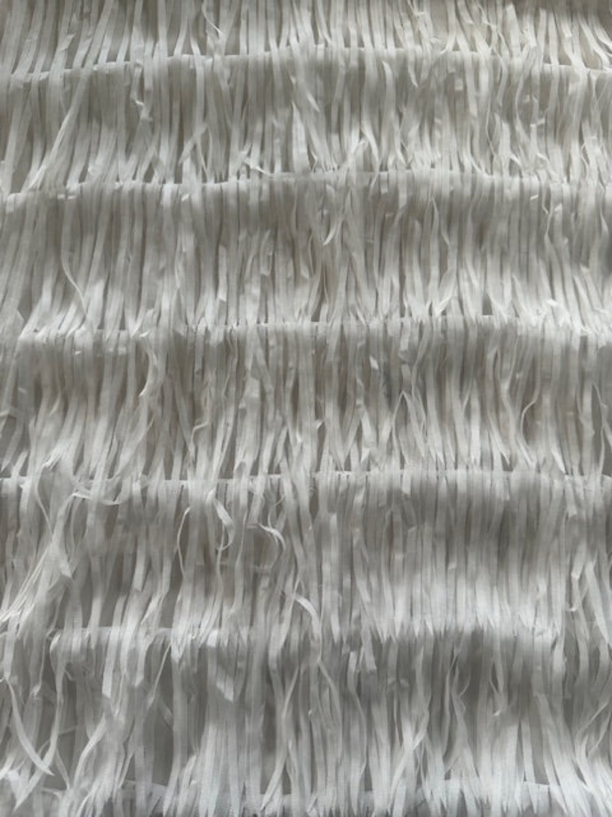 Ivory Layered Tassel On Chiffon