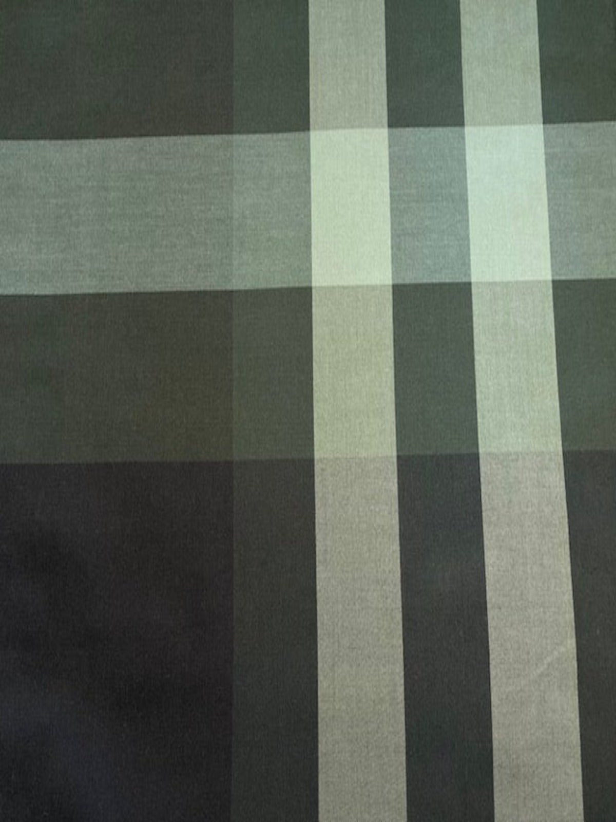 Black/Green Large Check Bamboo Mix Silky Shirting