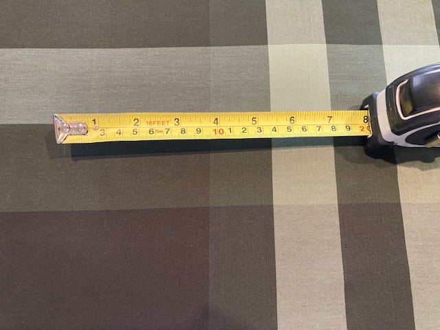 Black/Green Large Check Bamboo Mix Silky Shirting