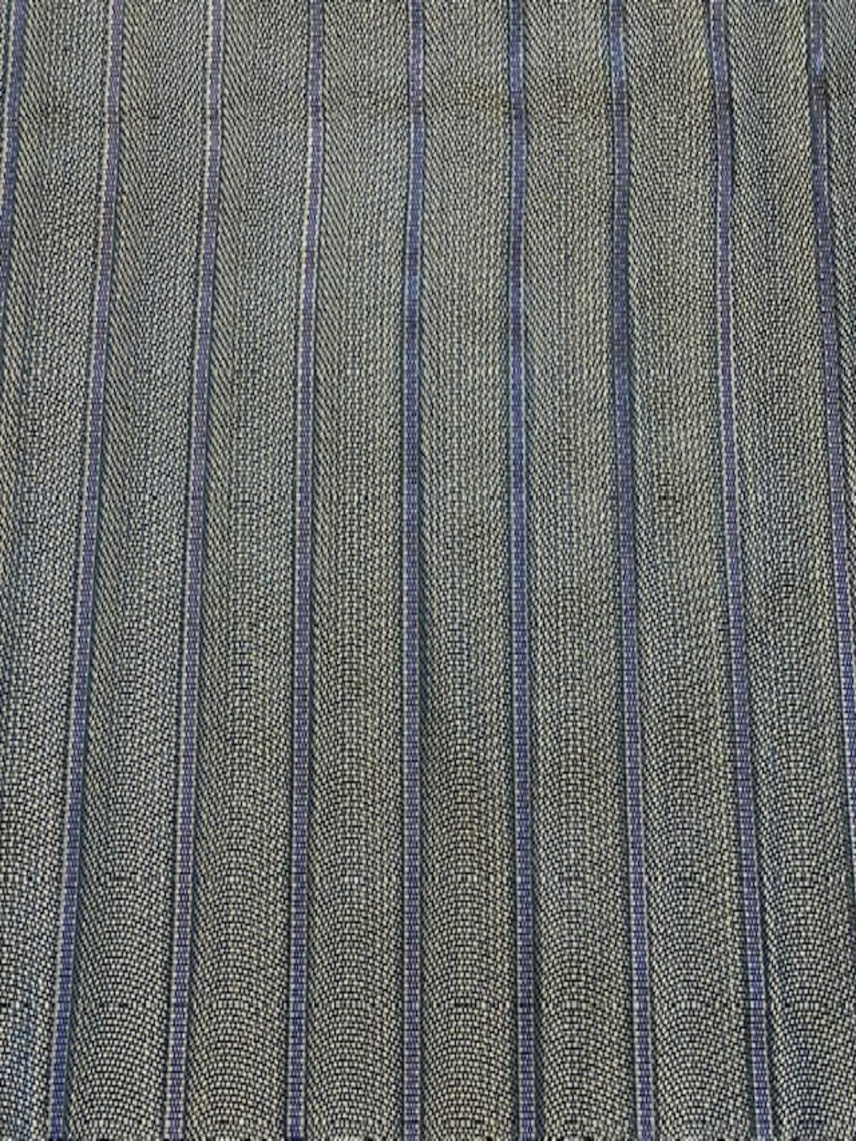 Double Striped Fabric, Green one Side Blue the other Side