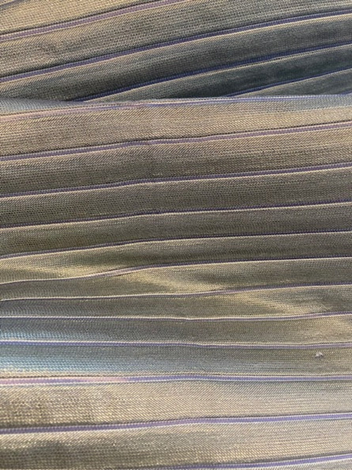 Double Striped Fabric, Green one Side Blue the other Side