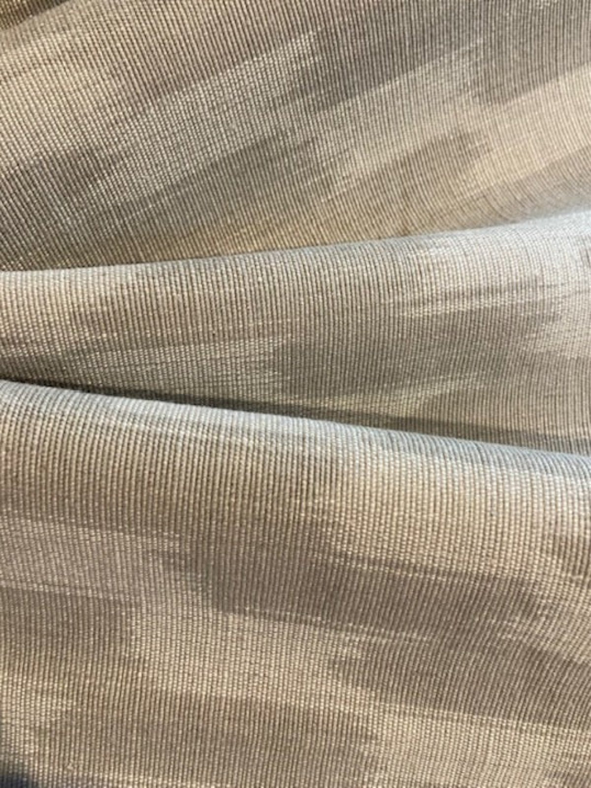Green Grey Brushstrokes Furnishing Fabric – Artistic Cotton Interior Fabric