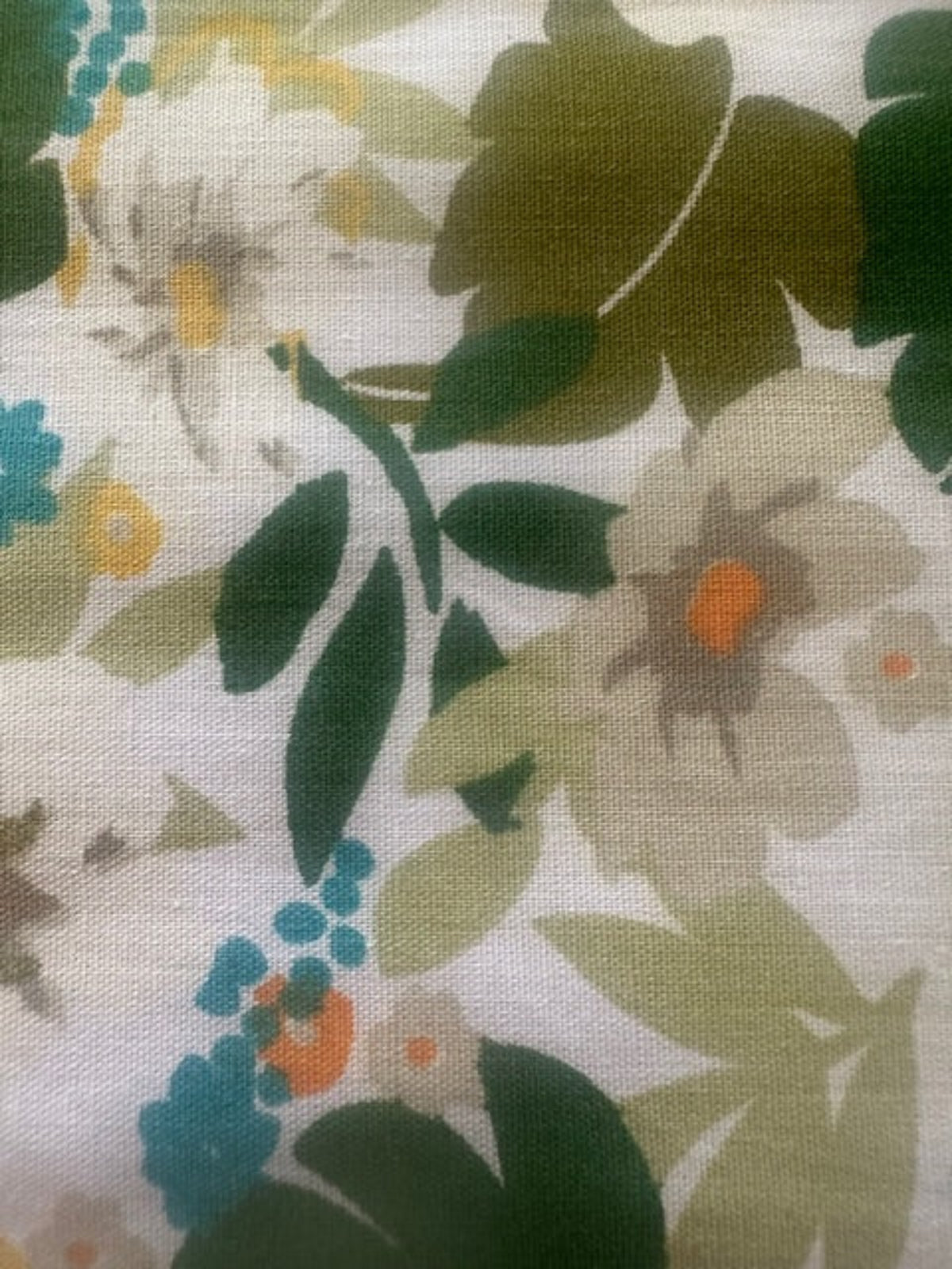 Green Leaf Print on Cotton Lawn