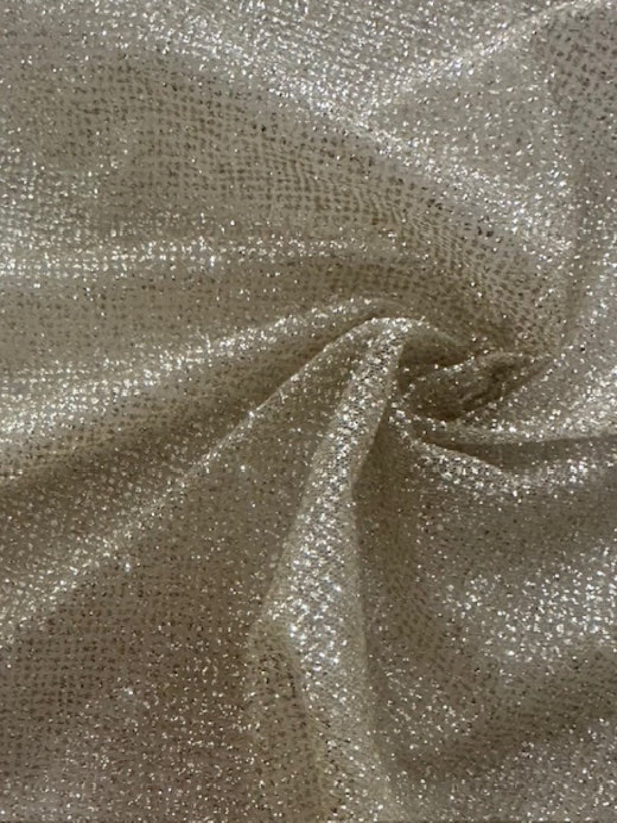 Gold Allover Glitter on Tulle