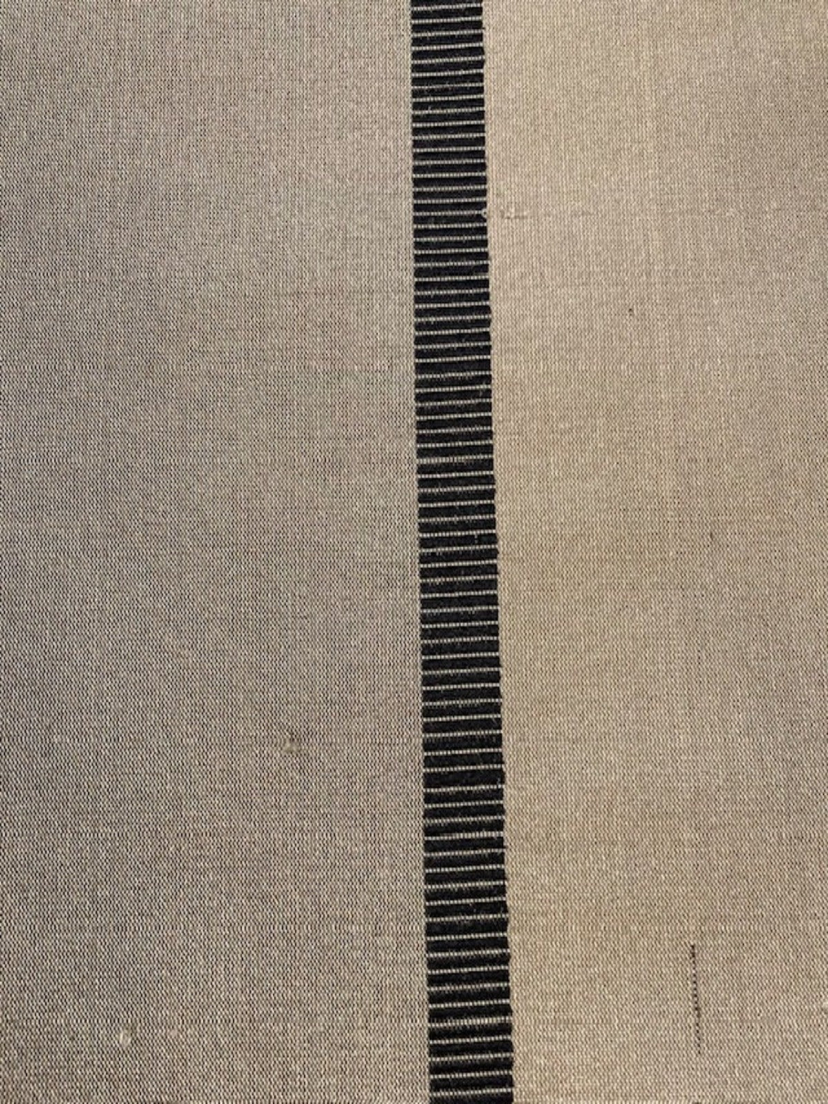 Golden Taupe Silk Dupion Irridescent Stripe with Ribboned Stripe running along the Fabric