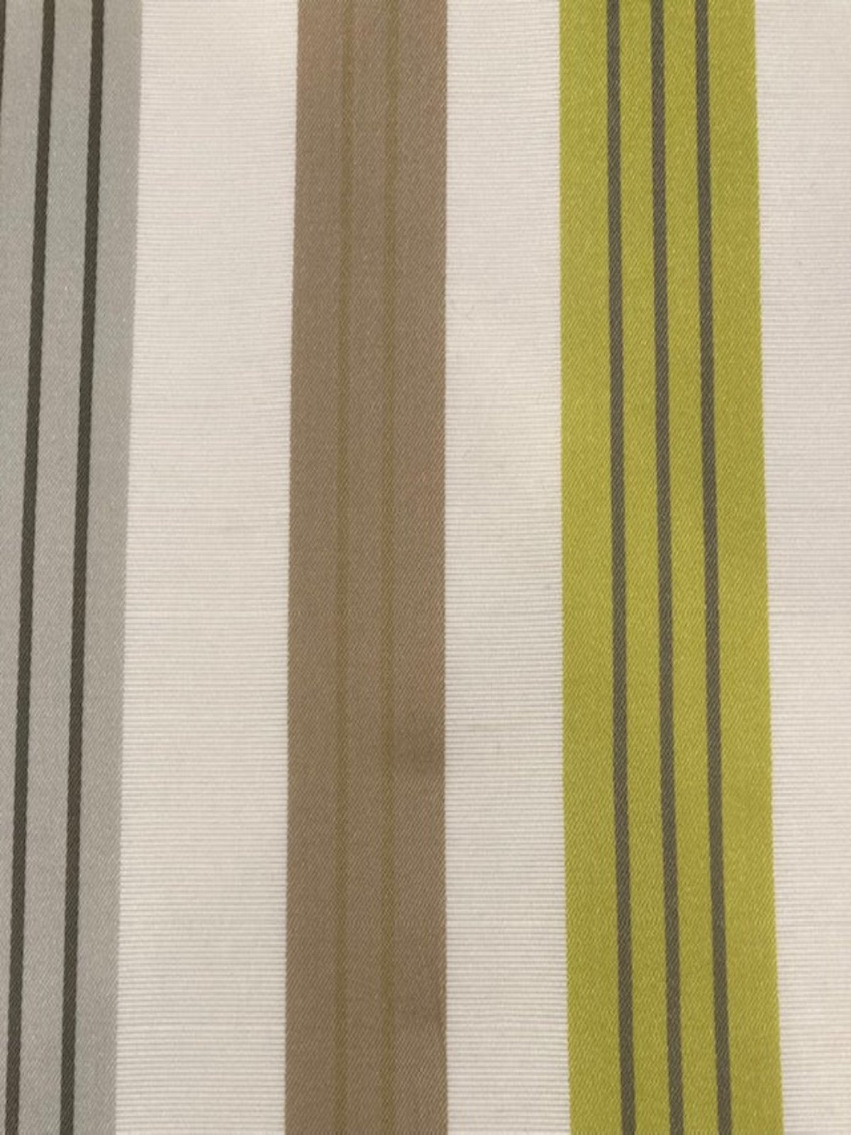 Lime & Grey Stripe Furnishing Fabric