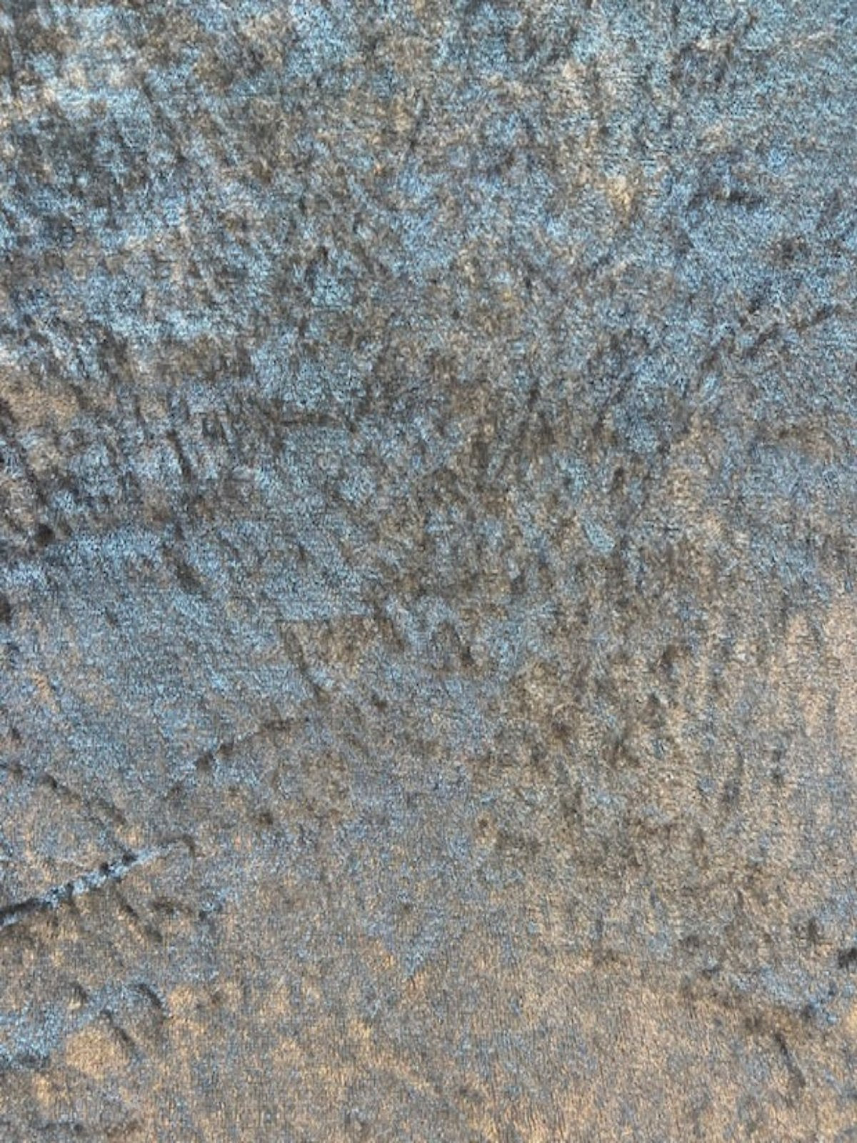 Mid Grey Crushed Stretch Velvet