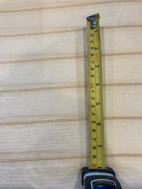 Ivory Tubular Knitted Stripe with Gold Lurex Detail