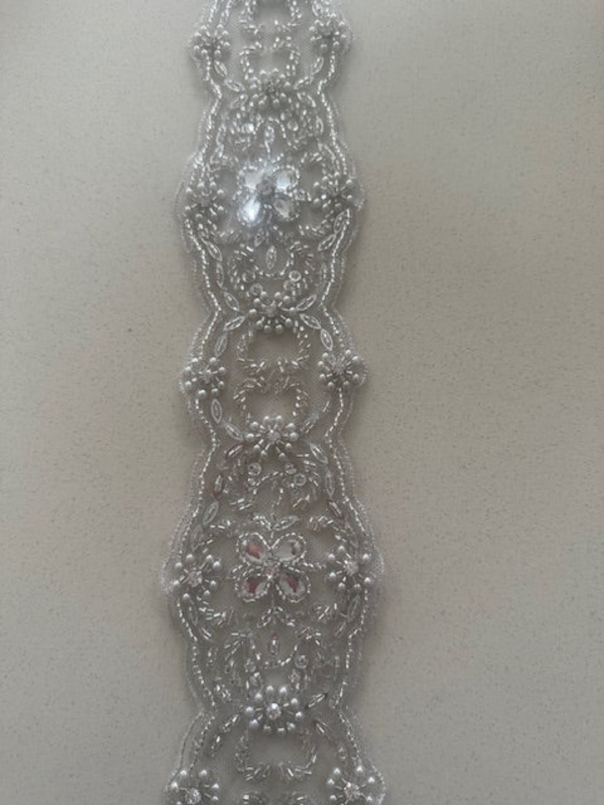 Heavily Crystal & Beaded Trim, 7cm Wide