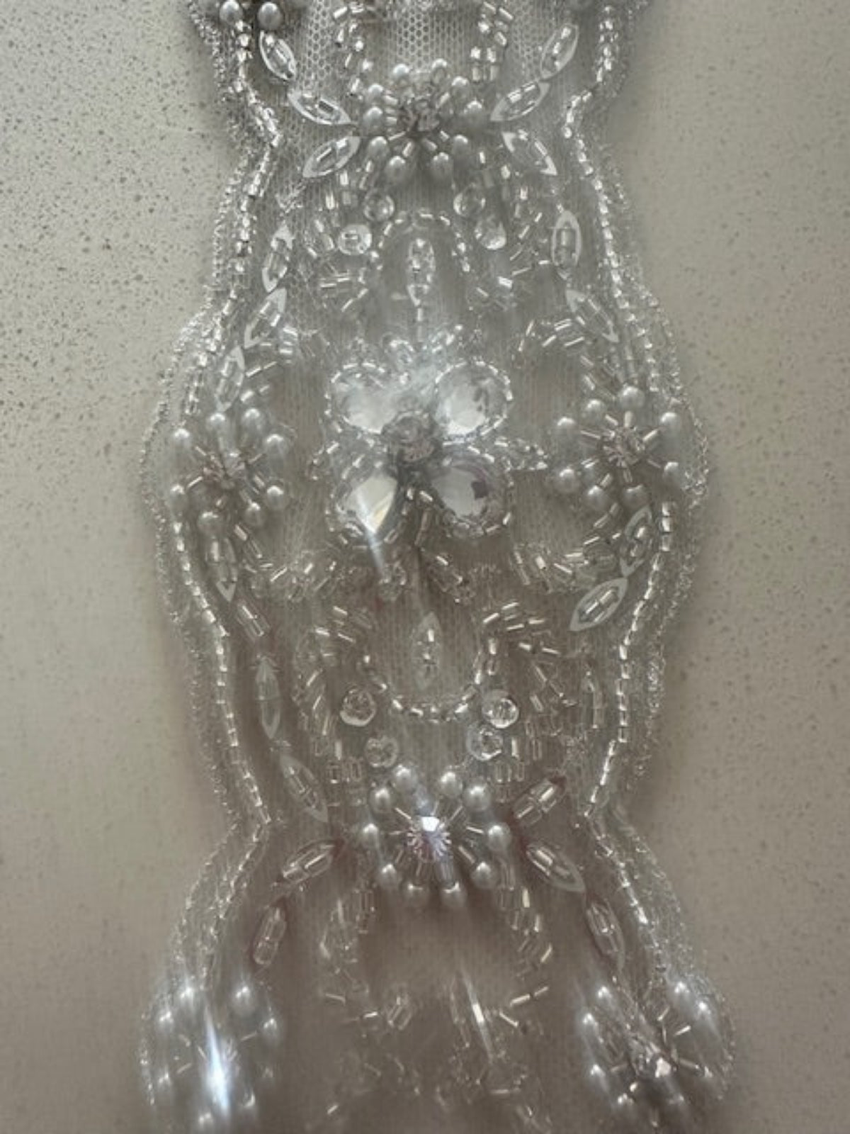 Heavily Crystal & Beaded Trim, 7cm Wide
