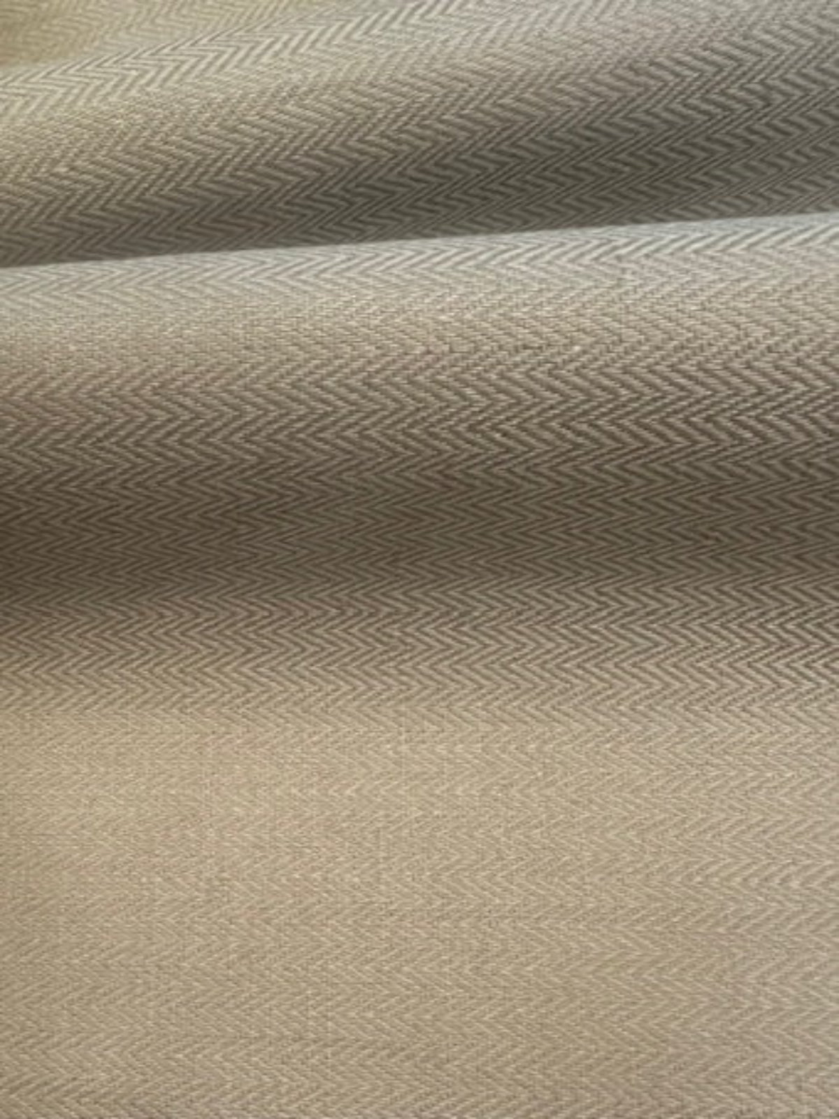 French Grey Herringbone Soft Handle Linen