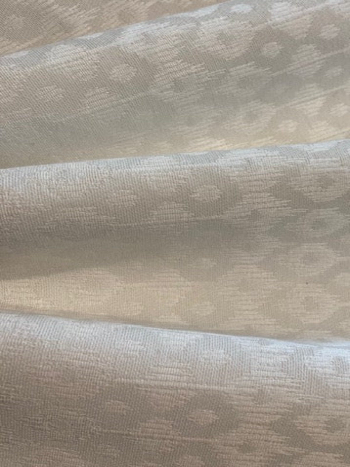 Ivory on Ivory Cotton Damask " Clarke & Clarke- Chico Bianco"