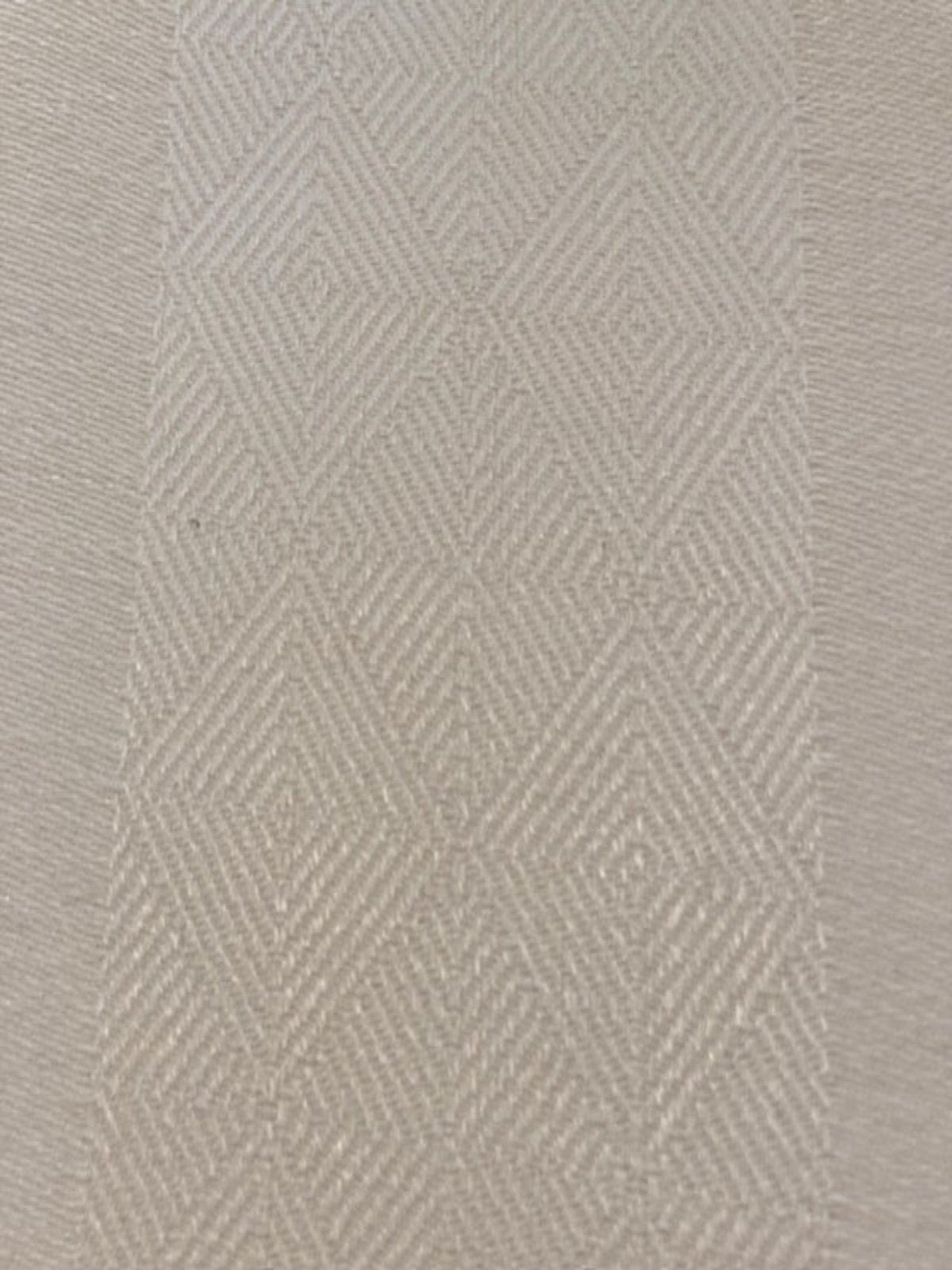 Ivory on Ivory Linen Jacquard Stripe - Stripes running along the Fabric