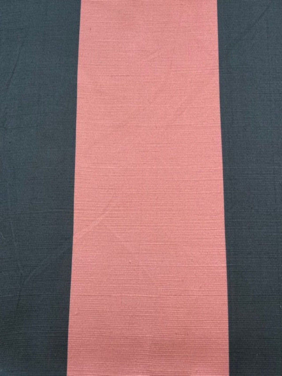 Pink /Navy Broad Linen Mix "Jack Wills" Stripe. Stripes Running Along the Fabric