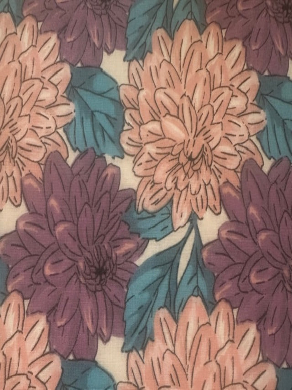 Lavender Floral on Poly/Cotton