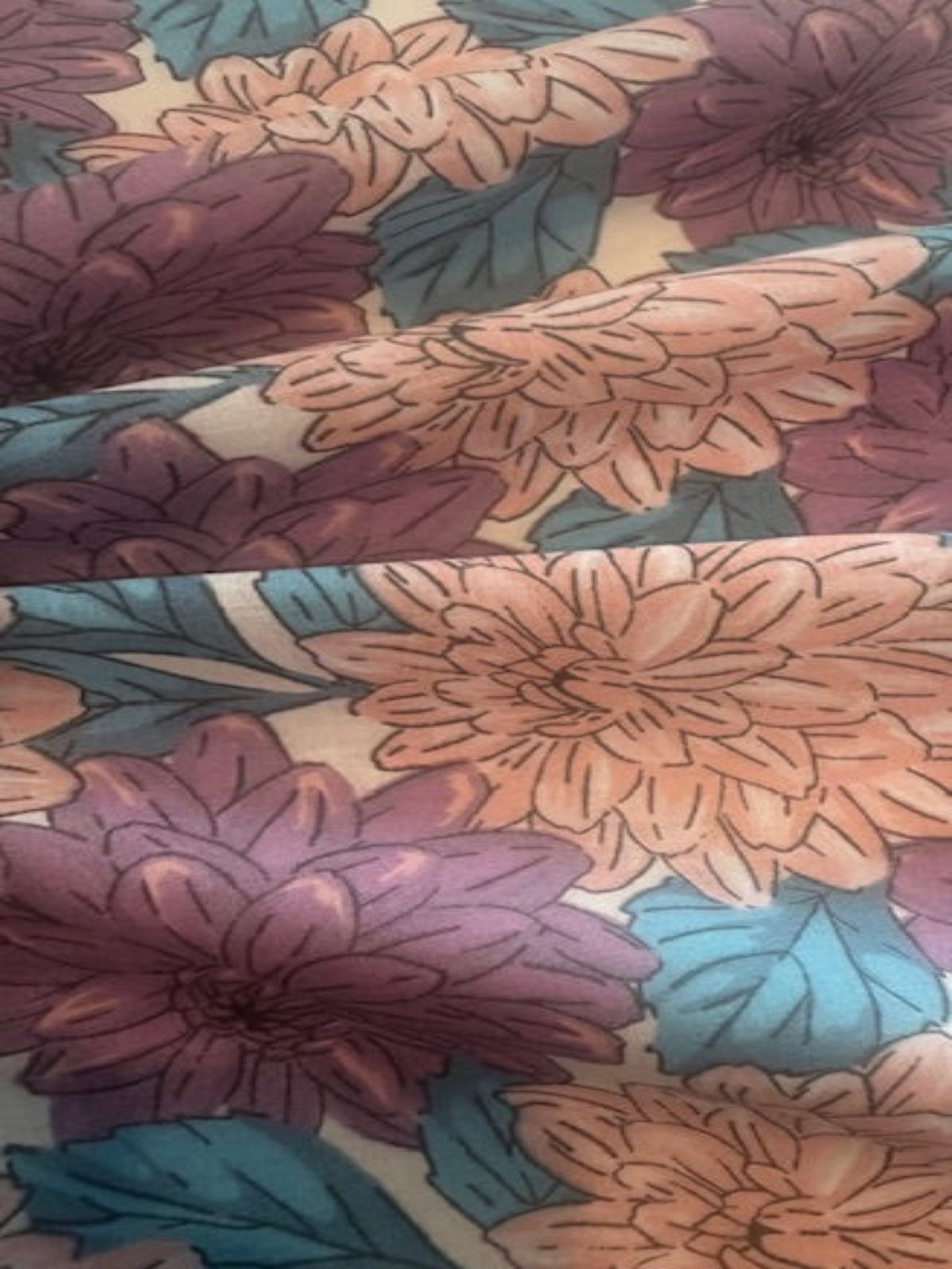 Lavender Floral on Poly/Cotton