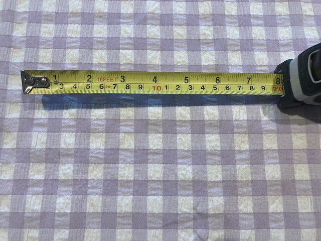 Mauve Seersucker 12mm Gingham Check