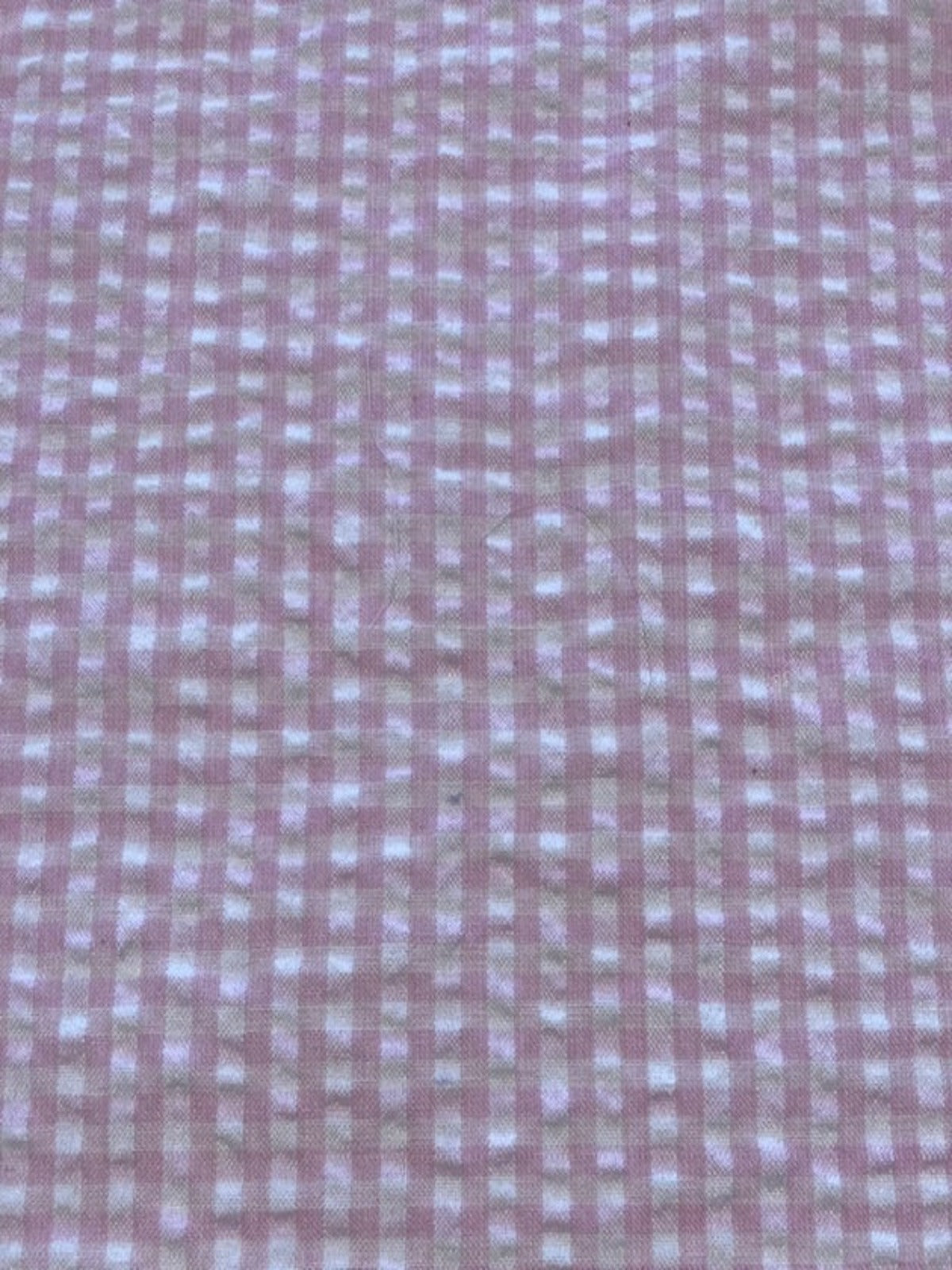 Pink Seersucker 4mm Gingham Check