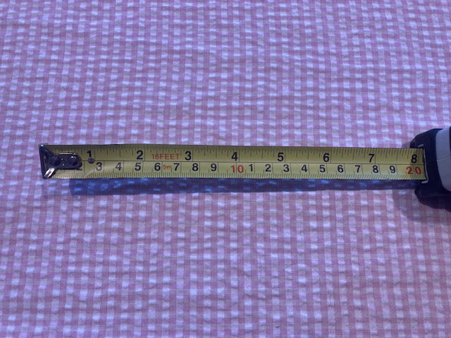 Pink Seersucker 4mm Gingham Check