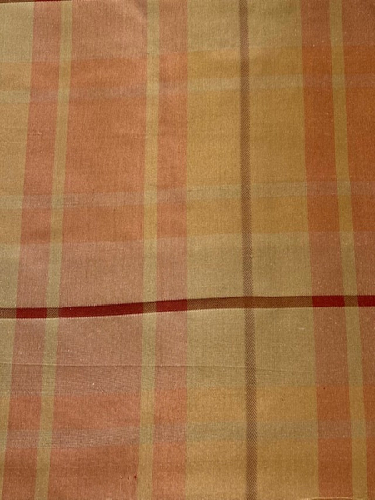 Gold/Orange Check on Silk Dupion