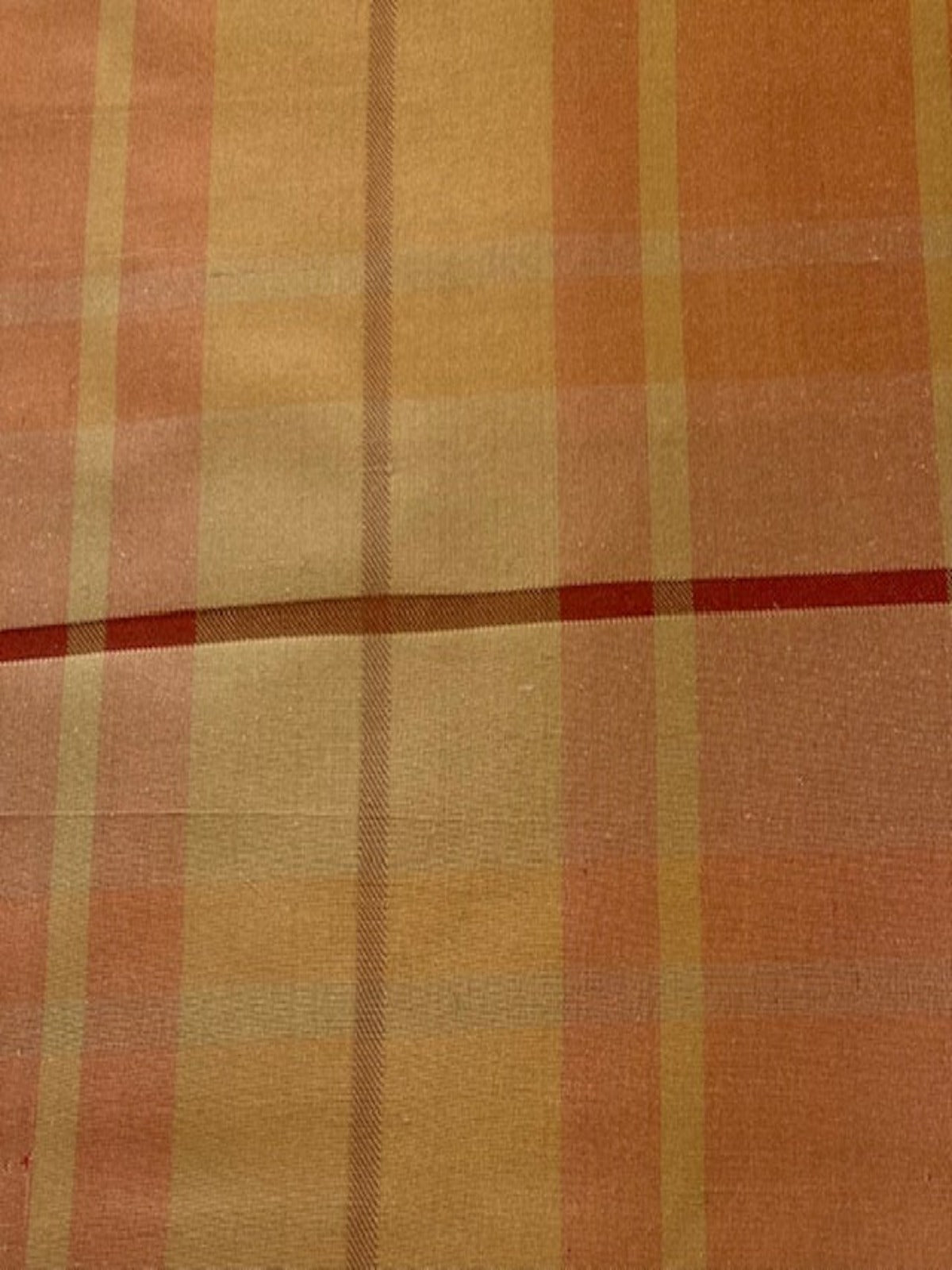 Gold/Orange Check on Silk Dupion