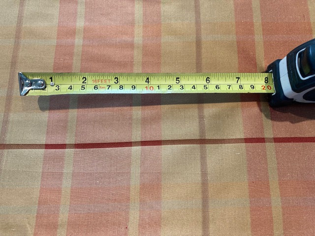 Gold/Orange Check on Silk Dupion