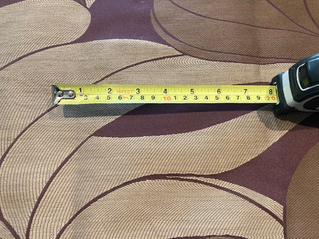 Mulberry /Brown Abstract Swirl Damask with Fire Retardant Finish