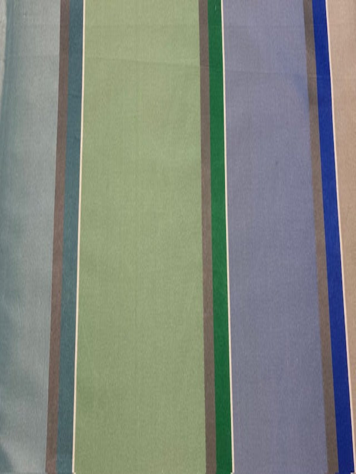 Multi Silk Stripe on Taffeta. Stripes run along the Fabric.