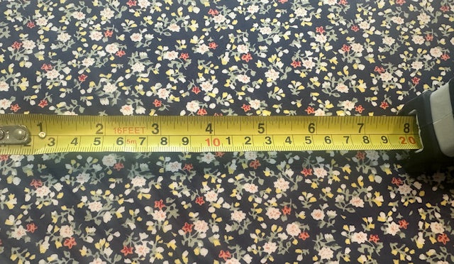 Ditsy Floral on Navy Cotton Poplin