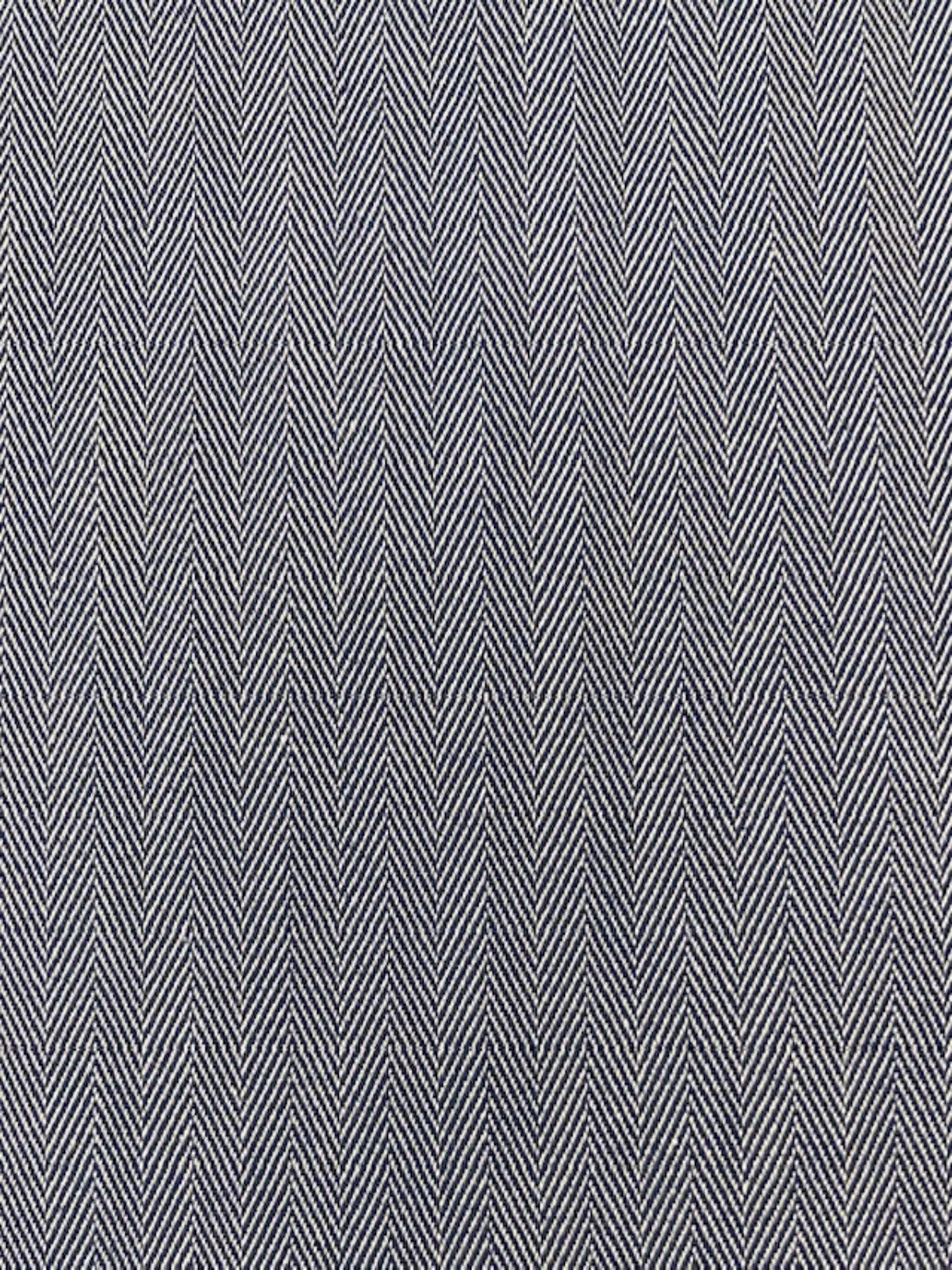 Blue Herringbone with some Stretch. Heavy Firm Shirting.