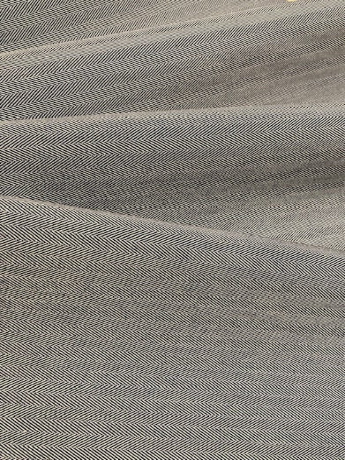 Blue Herringbone with some Stretch. Heavy Firm Shirting.